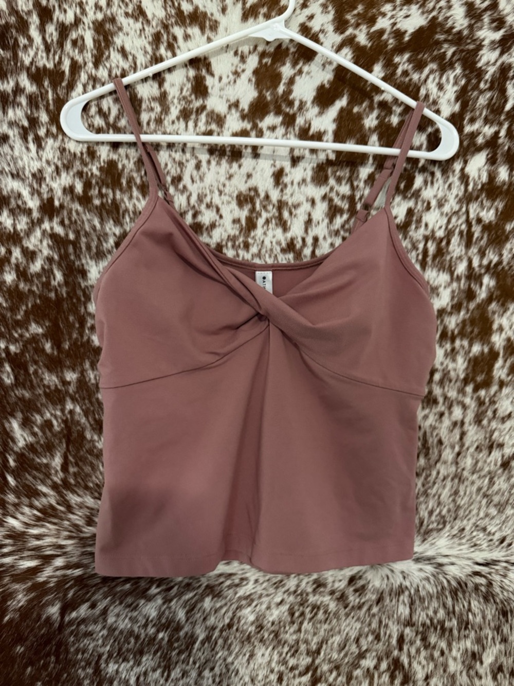 Athleta Twist Front Tank Mauve Pink Size Large